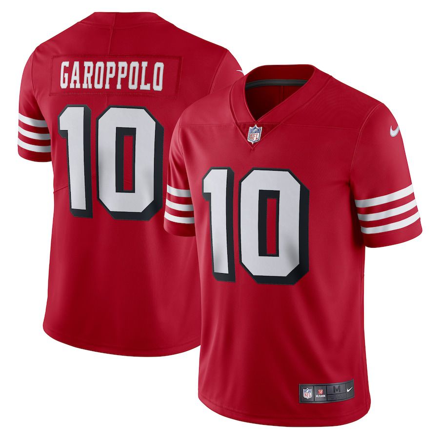 Men San Francisco 49ers 10 Jimmy Garoppolo Nike Scarlet Alternate Vapor Limited NFL Jersey